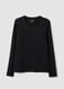 Black stretch organic cotton crew-neck top_4