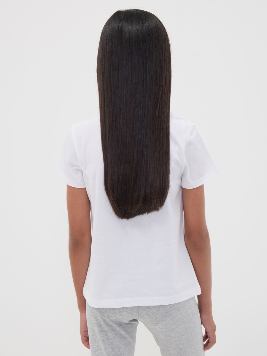 White pure organic cotton T-shirt with &ldquo;Stargirl&rdquo; print for girls_2