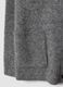 Grey stretch-fabric cardigan with deep V-neck_1