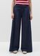 Wide-leg fluid trousers with darts_1