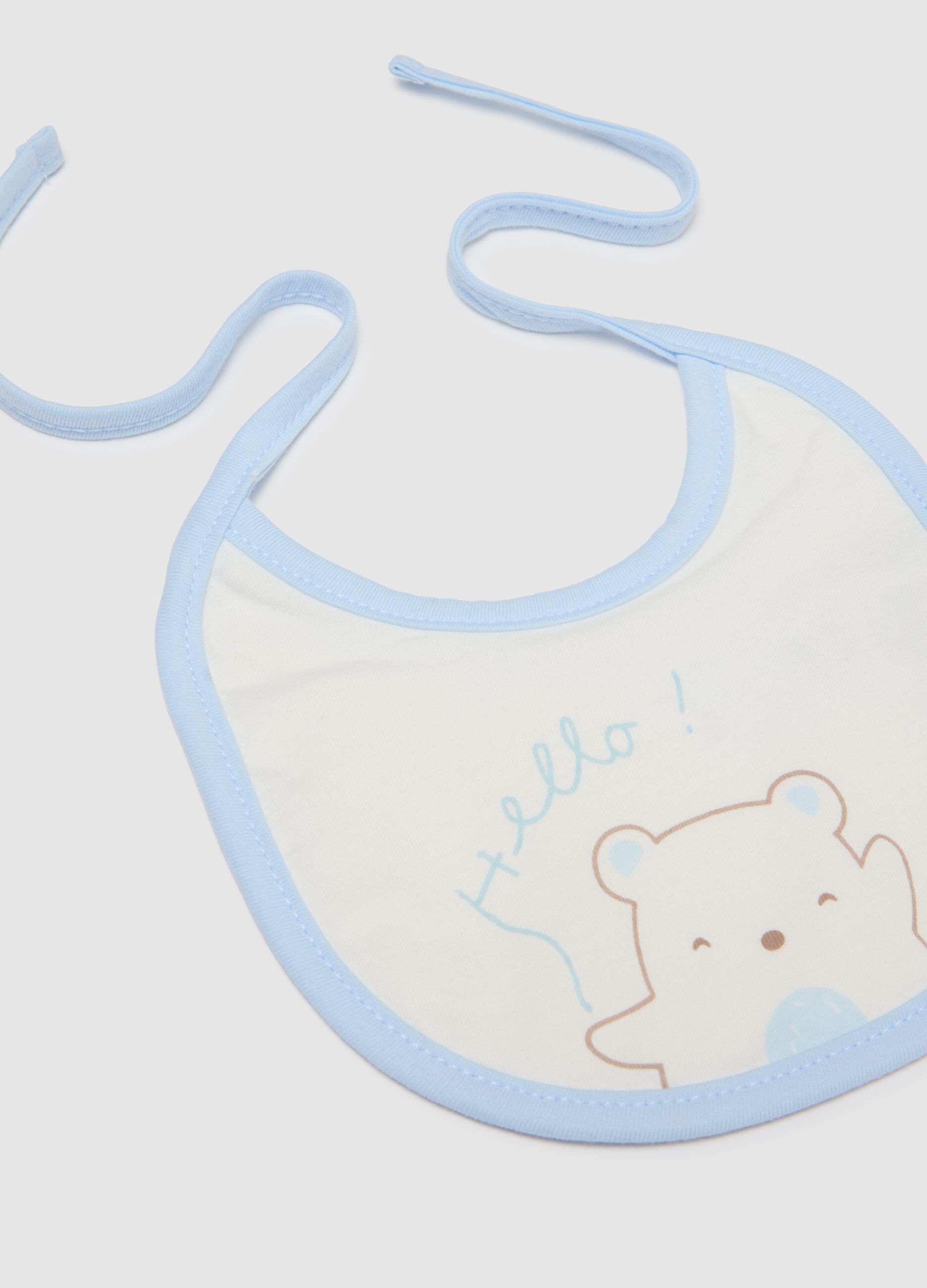 Two-Pack White Pure Cotton Bibs for Infants