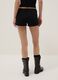 Black stretch cotton regular-fit shorts with studs_2