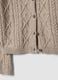 Beige cable-knit wool-blend cardigan_5