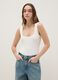 White body-fitted with square neckline_0