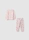Pigiama rosa da neonata in puro cotone regular fit con stampe_1