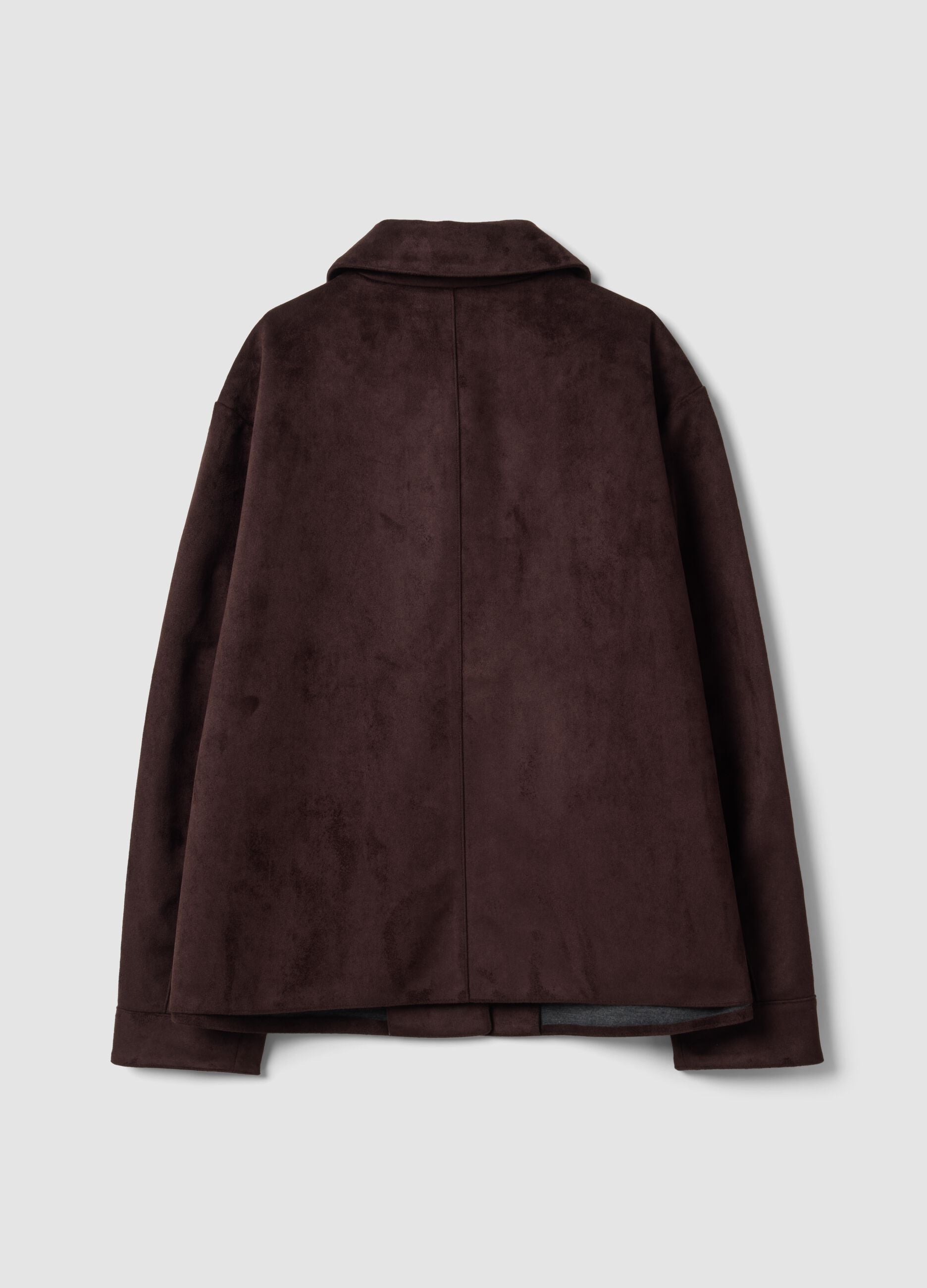 Brown regular-fit jacket with buttons