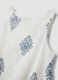 White broderie anglaise pure cotton dress with blue embroidery, regular fit_5