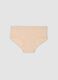 Beige stretch organic cotton briefs for girls_0