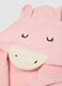 Pink pure cotton baby girls&rsquo; cow bathrobe_2