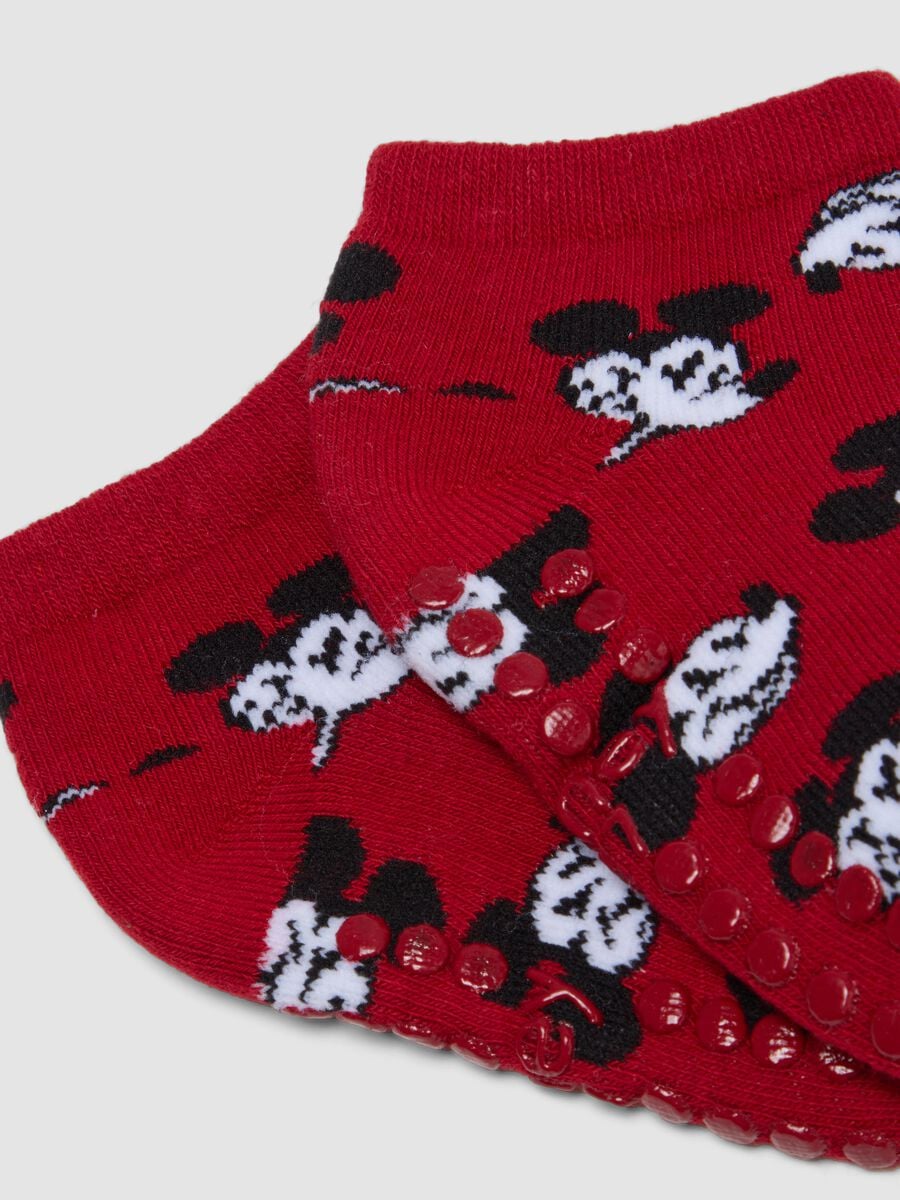 Bipack di calze corte in cotone organico elasticizzato con stampe Mickey_1