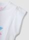 White stretch cotton tank top with front print_2