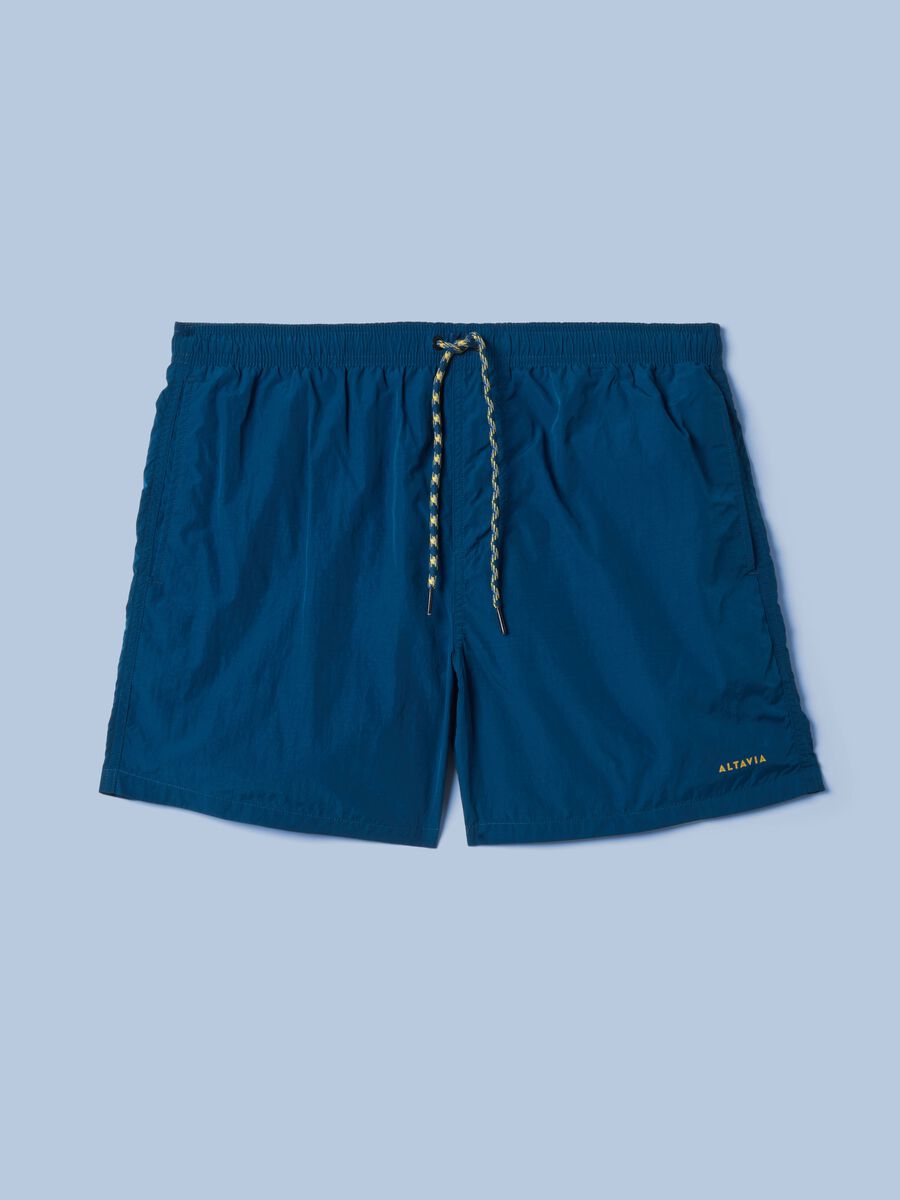 Costume boxer blu con vita elasticizzata ALTAVIA SAILING_1
