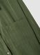 Green cotton-blend kaftan with gold stripes_5