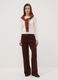 Brown The Iconic Pants straight-fit stretch cotton corduroy trousers_0