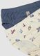 Pack of five multicolour organic cotton briefs for baby boys_3