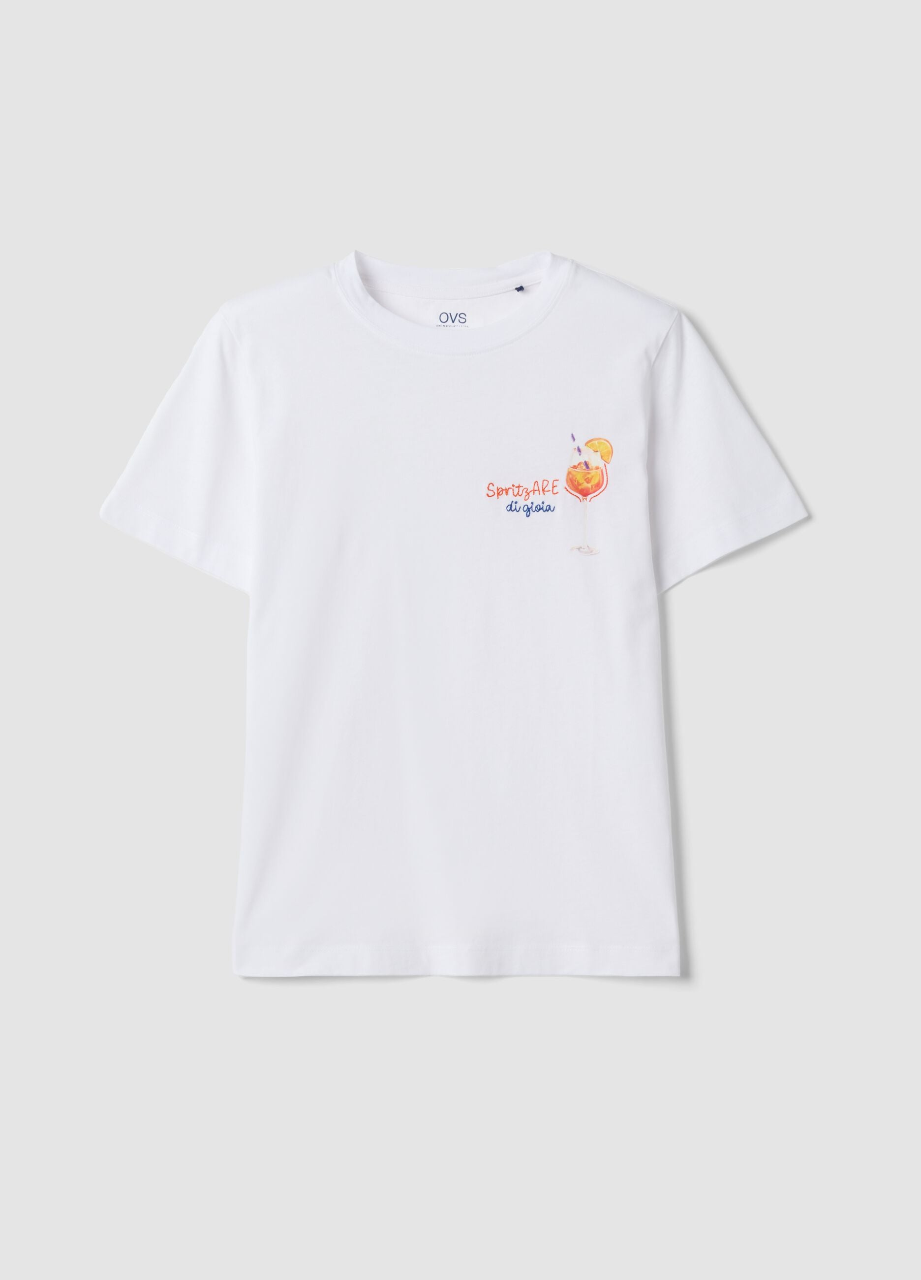 White pure cotton short-sleeve T-shirt