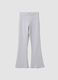 Girls' slim-fit stretch organic cotton grey trousers_0