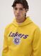 Yellow cotton-blend hoodie with Lakers print_0