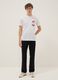 White pure cotton regular fit T-shirt with Honda print_1