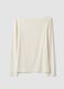 White stretch viscose slim-fit T-shirt_6