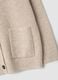 Beige stretch cardigan with deep V-neck_5