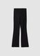 Black flared trousers in stretch viscose_2