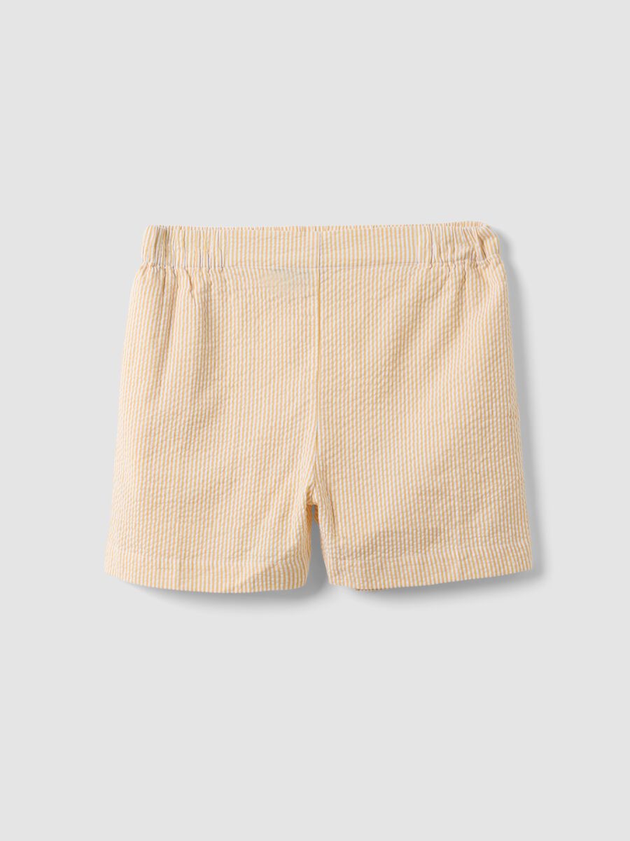 Regular-fit multicolour striped pure cotton shorts_4