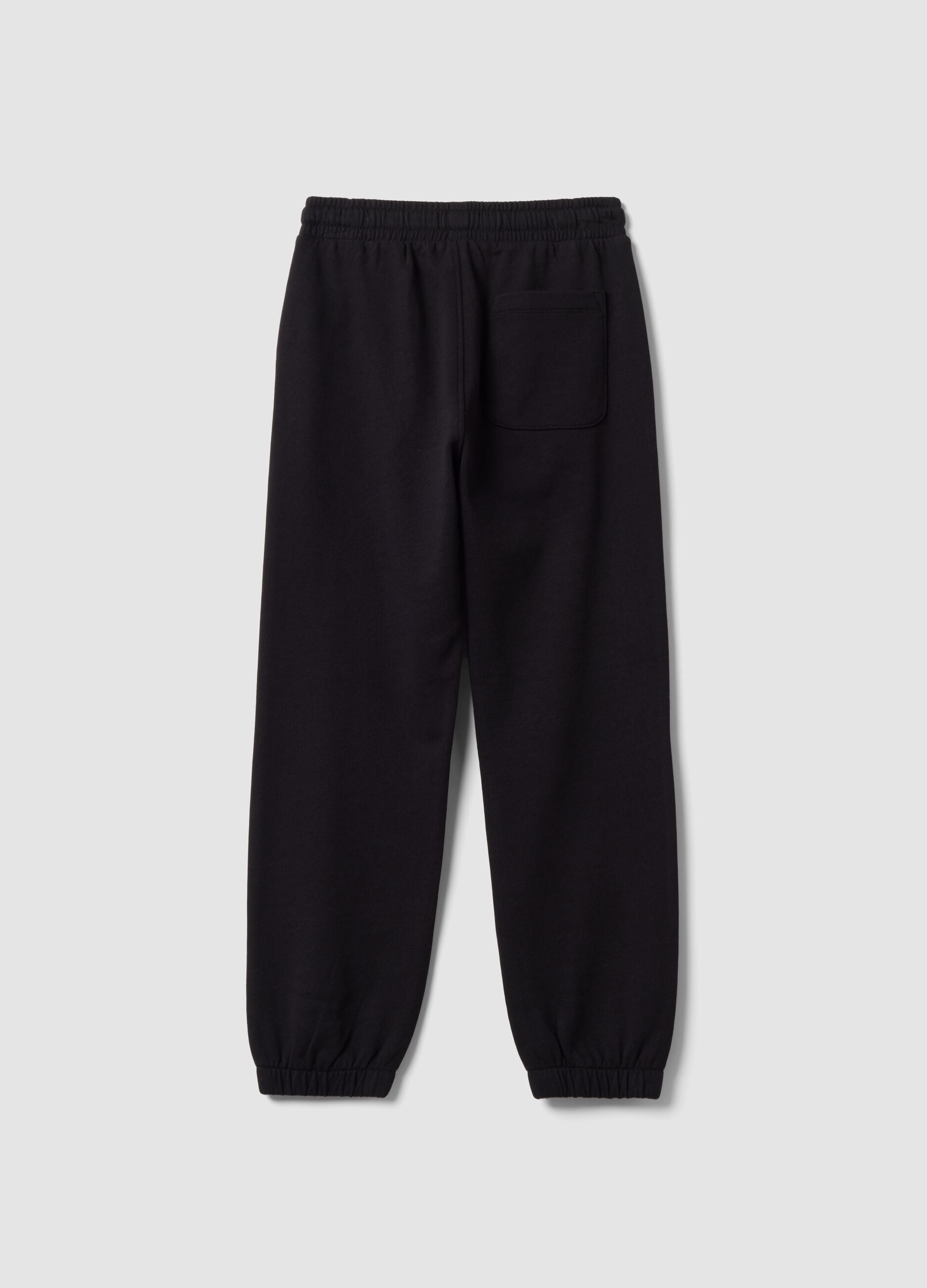 Black organic cotton joggers