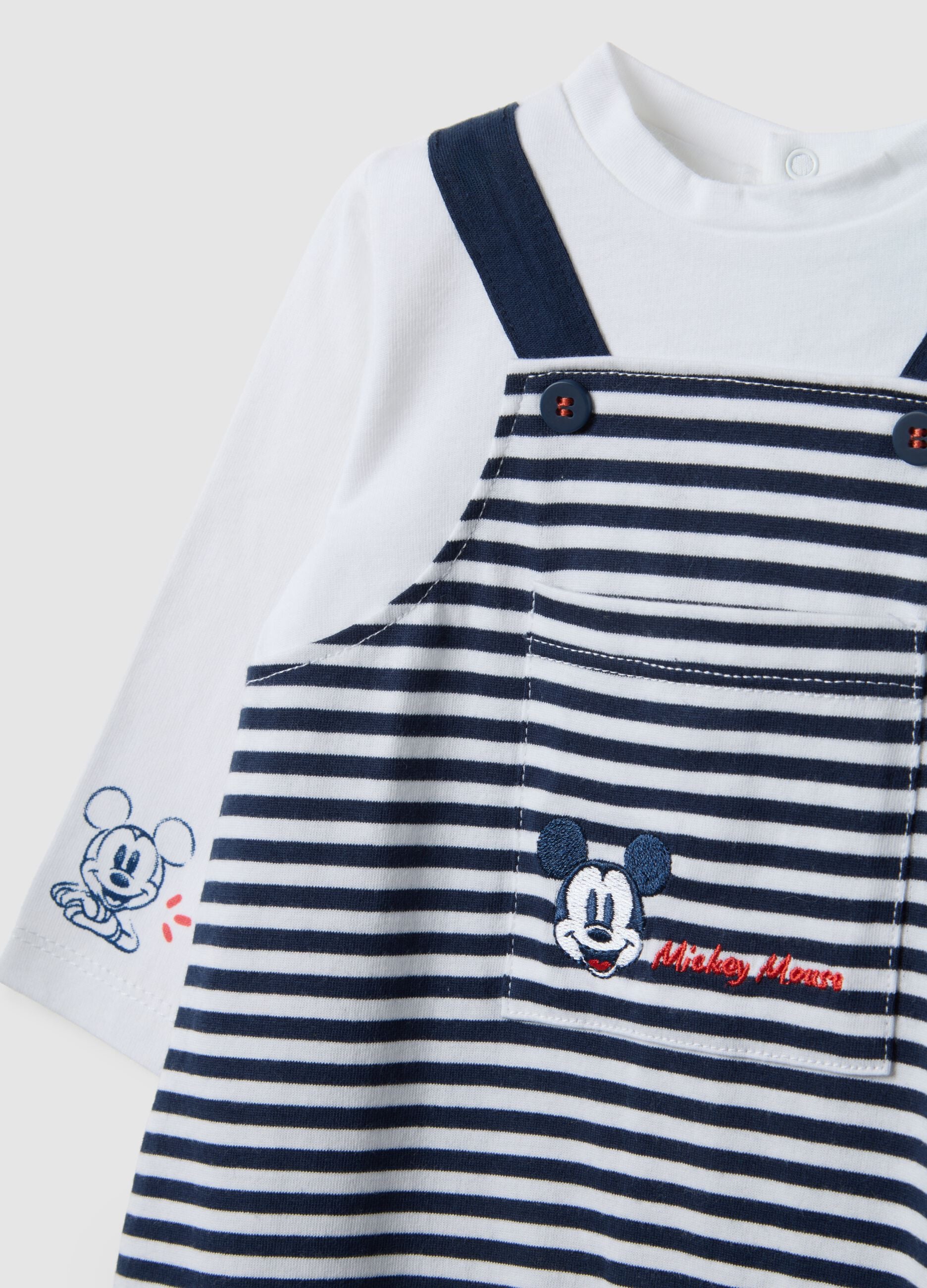 Pure cotton newborn multicolour striped jumpsuit, regular fit