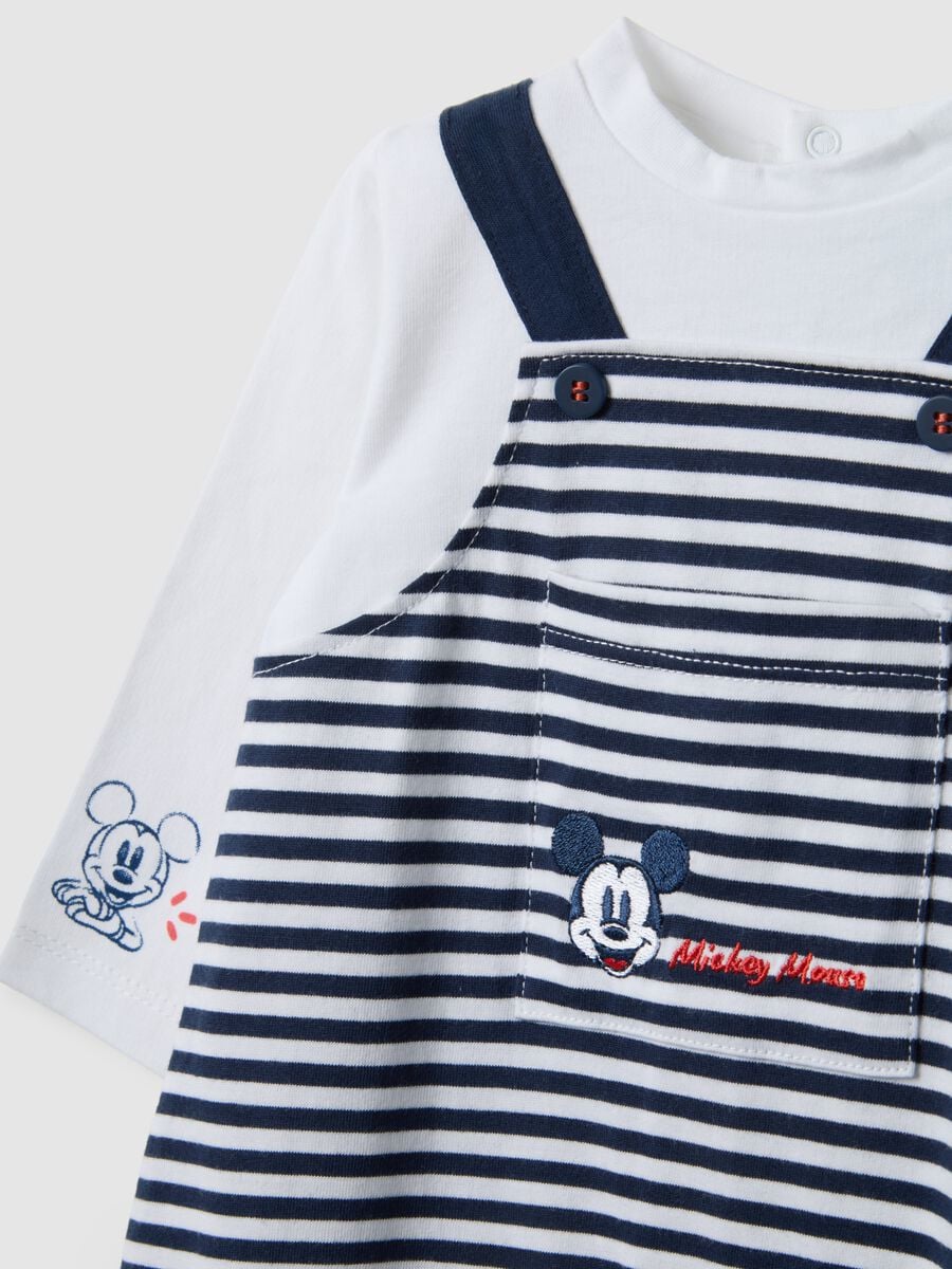 Pure cotton newborn multicolour striped jumpsuit, regular fit_2