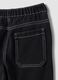 Black cotton and viscose blend joggers with elasticated waist for boys_3