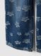 Girls' blue pure cotton jeans regular fit with flowers_3
