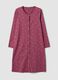 Purple organic cotton nightdress with crew neck_0