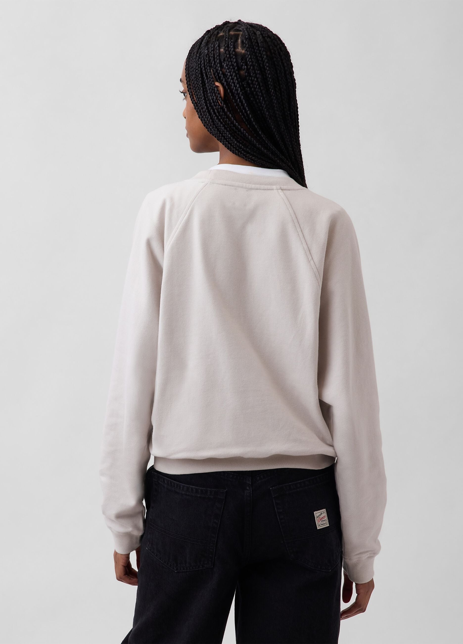 Cotton-blend crewneck sweatshirt
