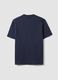 Blue pure cotton crew-neck T-shirt, relaxed fit_2