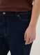 Blue stretch flare cut jeans_3