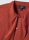 Red pure viscose shirt with neck bow, regular fit_5