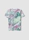 T-shirt multicolor in puro cotone con graffiti da ragazzo regular fit_3