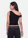 Black asymmetric one-shoulder slim-fit stretch viscose top_2