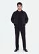 Black pure cotton crew-neck T-shirt with chest pocket, boxy fit_2