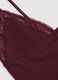 Red regular fit camisole with lace details and thin straps_5