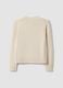 Beige pure cotton cardigan with buttons, regular fit_2