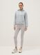 Grey stretch cotton leggings regular fit with Everlast logo_0