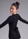 Black ribbed stretch-cotton wrap top ALTAVIA STUDIO_0
