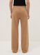 Brown cotton blend regular fit trousers_2