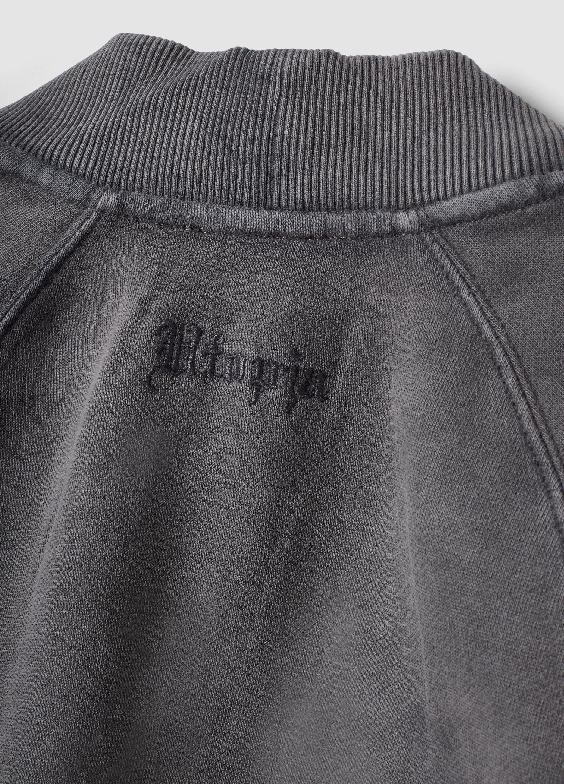 Grey Cropped Shrug Sweatshirt