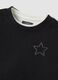 Black pure cotton layered crew-neck sweatshirt for girls_2