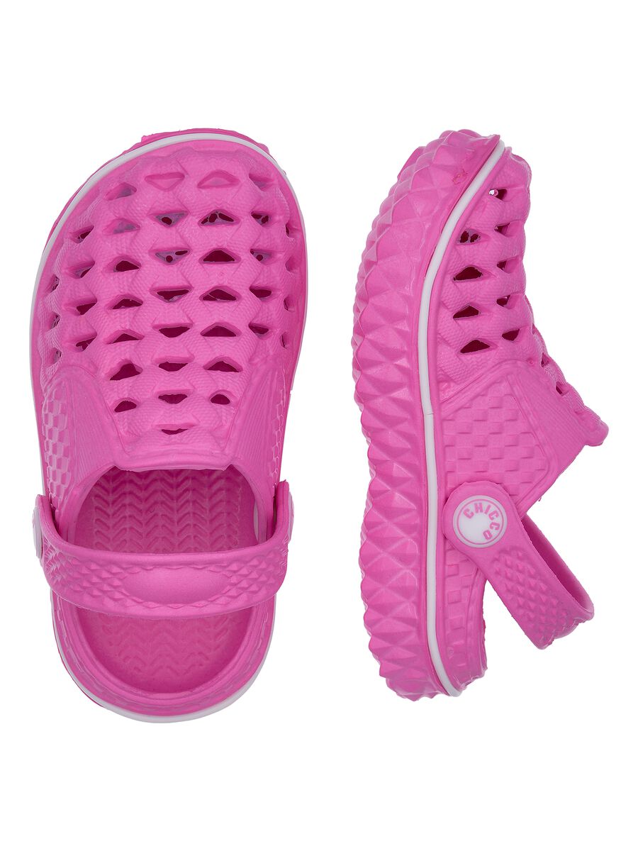Girls' pink sandals with heart embellishment_1