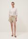 Beige stretch cotton shorts_0