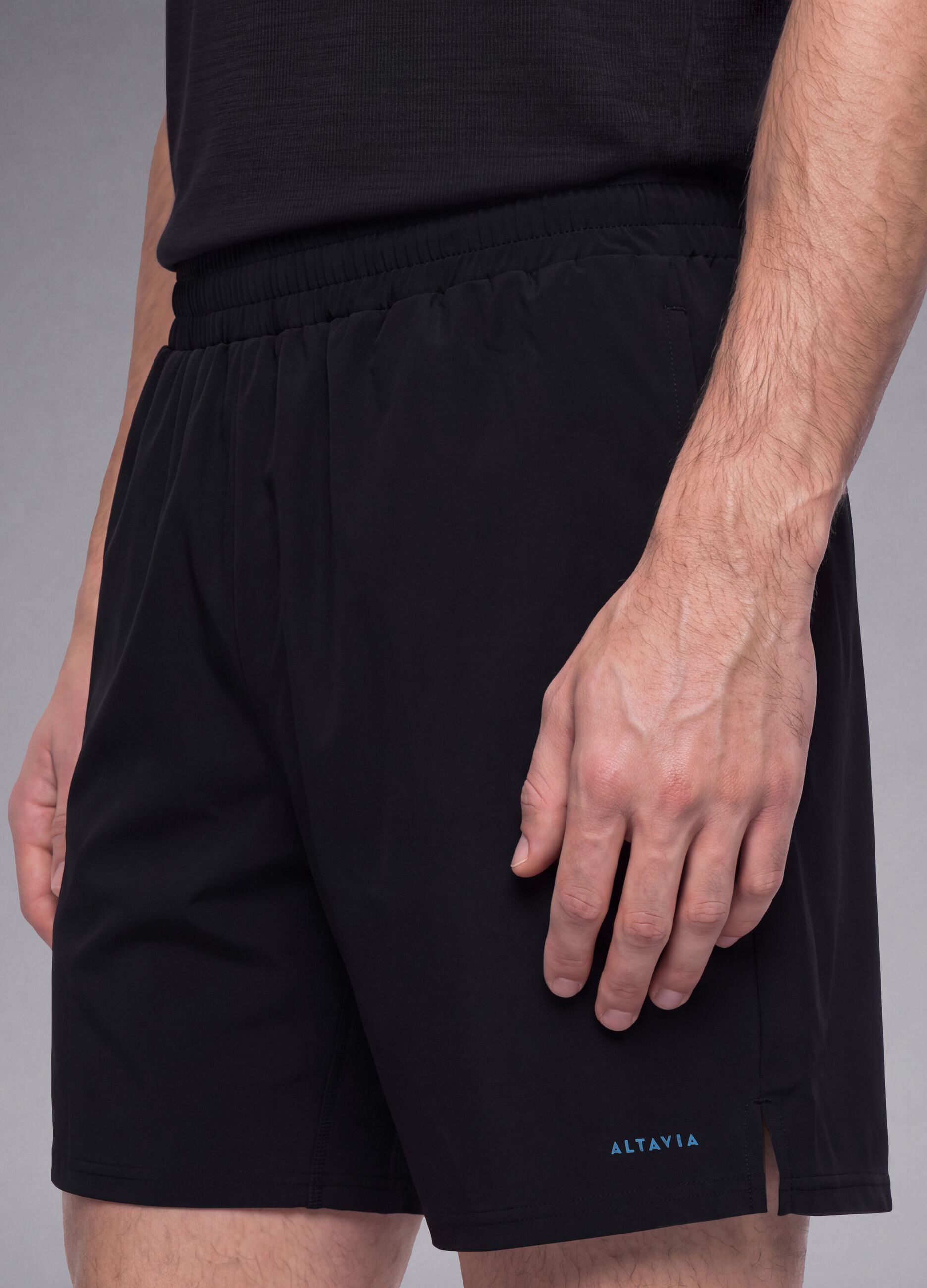 Black easy-dry stretch shorts ALTAVIA RUNNING